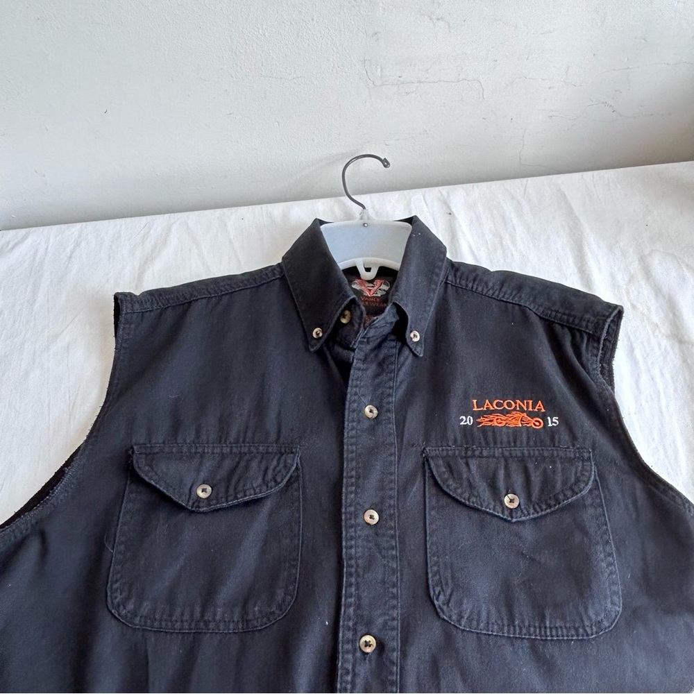 Vance Biker Wear Laconia 2015 Vest Button Down Shirt - Picture 6 of 13